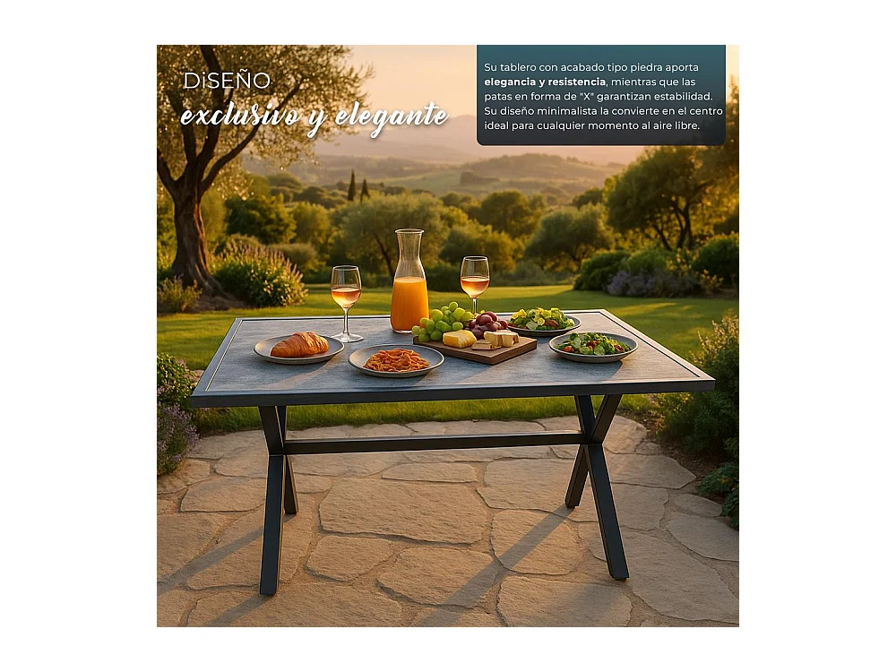 Conjunto de jardín – 7 plazas, aluminio resistente al óxido, sofá esquinero modular – Yoevu