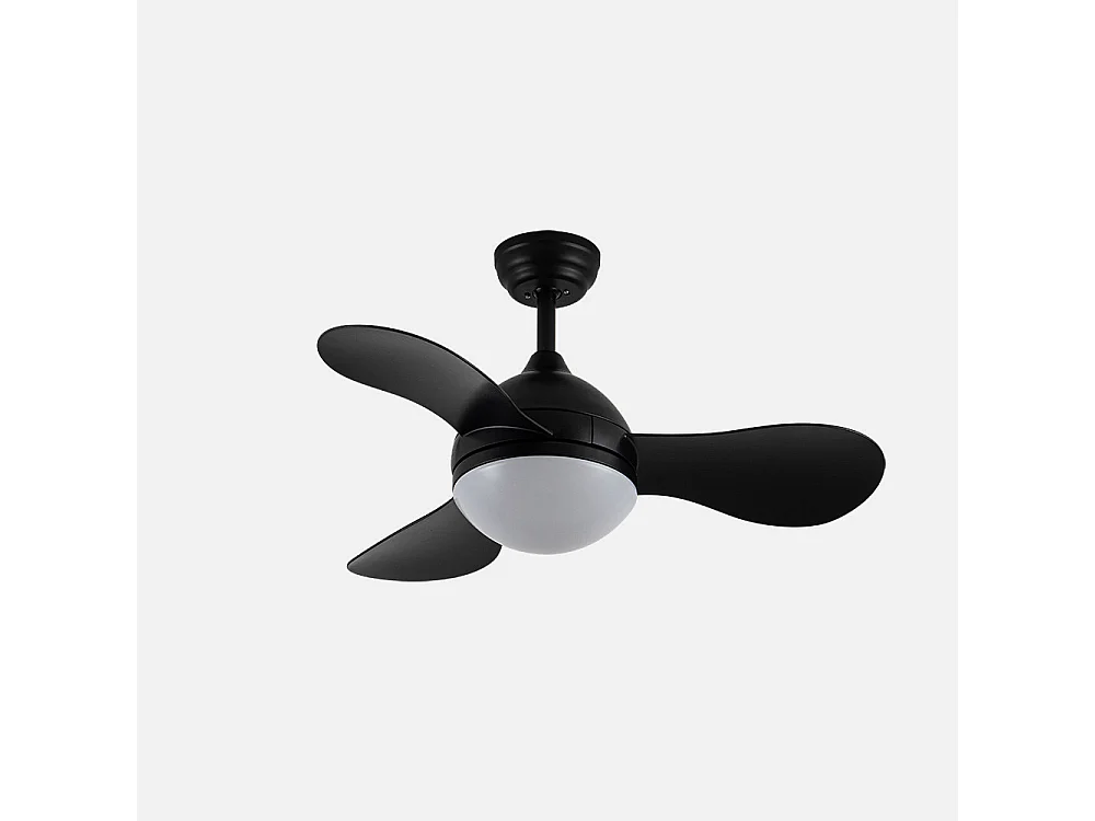 Ventilador DC Solido negro LED 24W con 3 aspas y mando