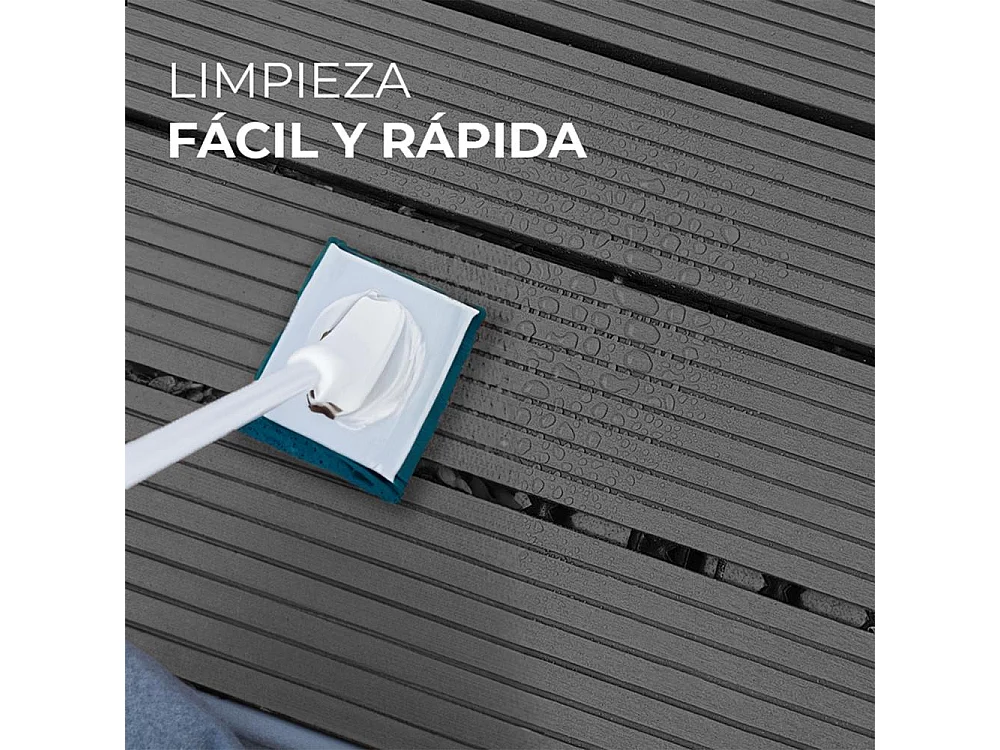 Baldosas de exterior – set de 11 piezas (1 m²), composite WPC antideslizante 30x30 cm – Yoevu