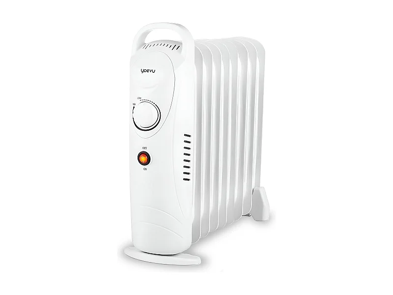 Radiador de aceite – 1000W, 9 elementos, blanco, compacto y portátil – Yoevu