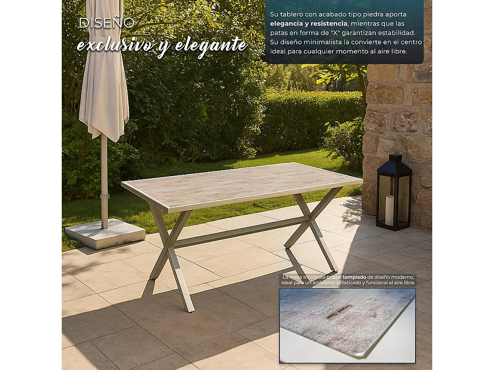 Conjunto de jardín – 7 plazas, aluminio resistente al óxido, sofá esquinero modular – Yoevu