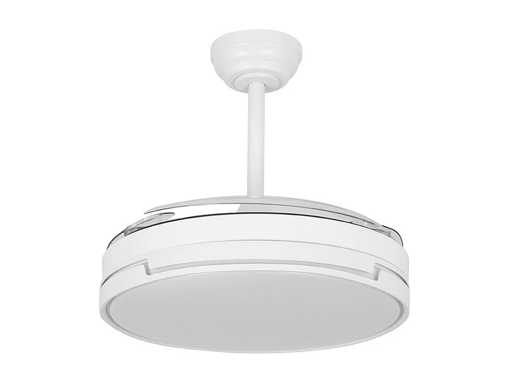 Ventilador Papiro blanco LED 59W con aspas desplegables y mando