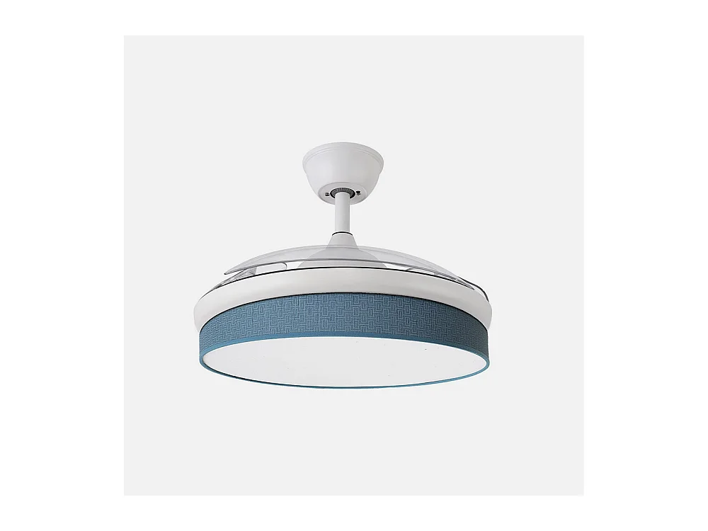 Ventilador DC Moda blanco/azul LED 91 cm con mando y memoria