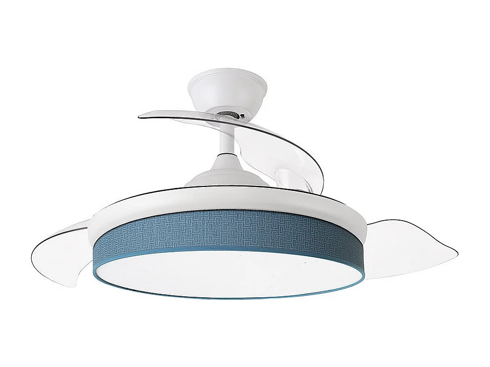 Ventilador DC Moda blanco/azul LED 91 cm con mando y memoria