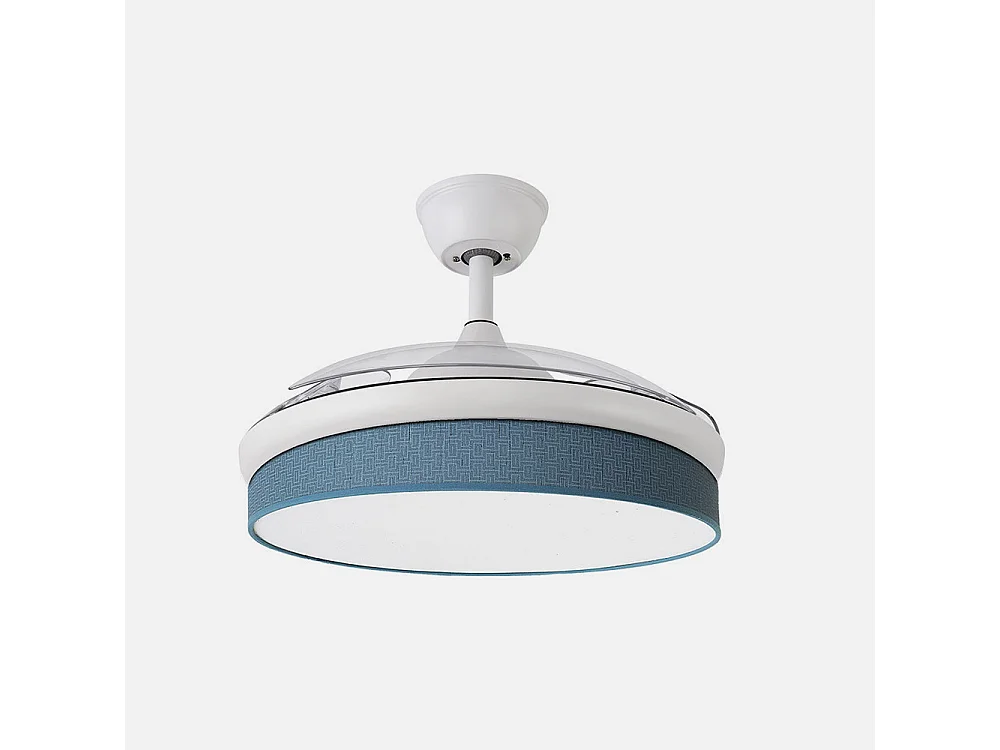 Ventilador DC Moda blanco/azul LED 91 cm con mando y memoria