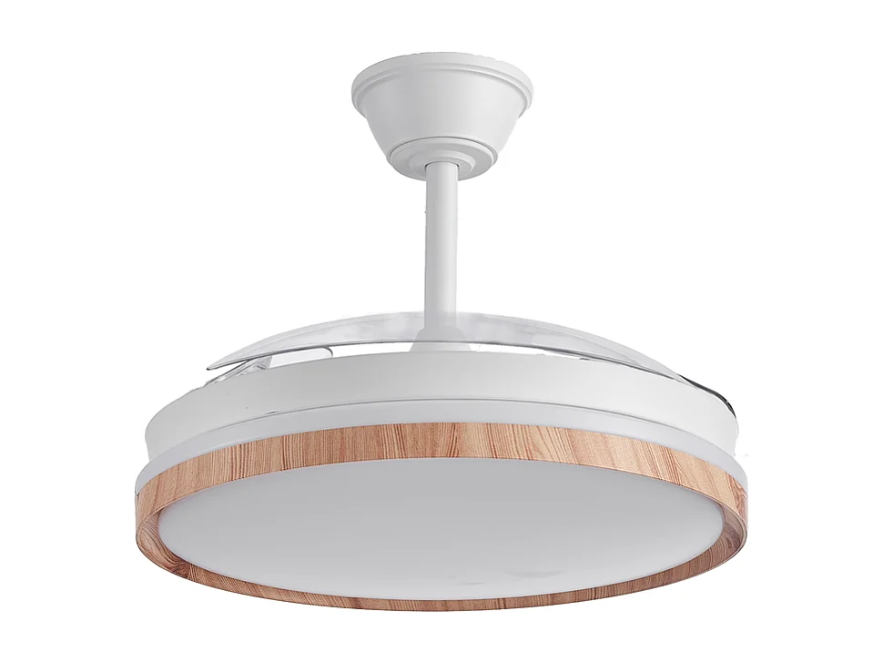 Ventilador de techo inteligente – 72 W, LED regulable, Alexa, WiFi, aspas retráctiles – Nature