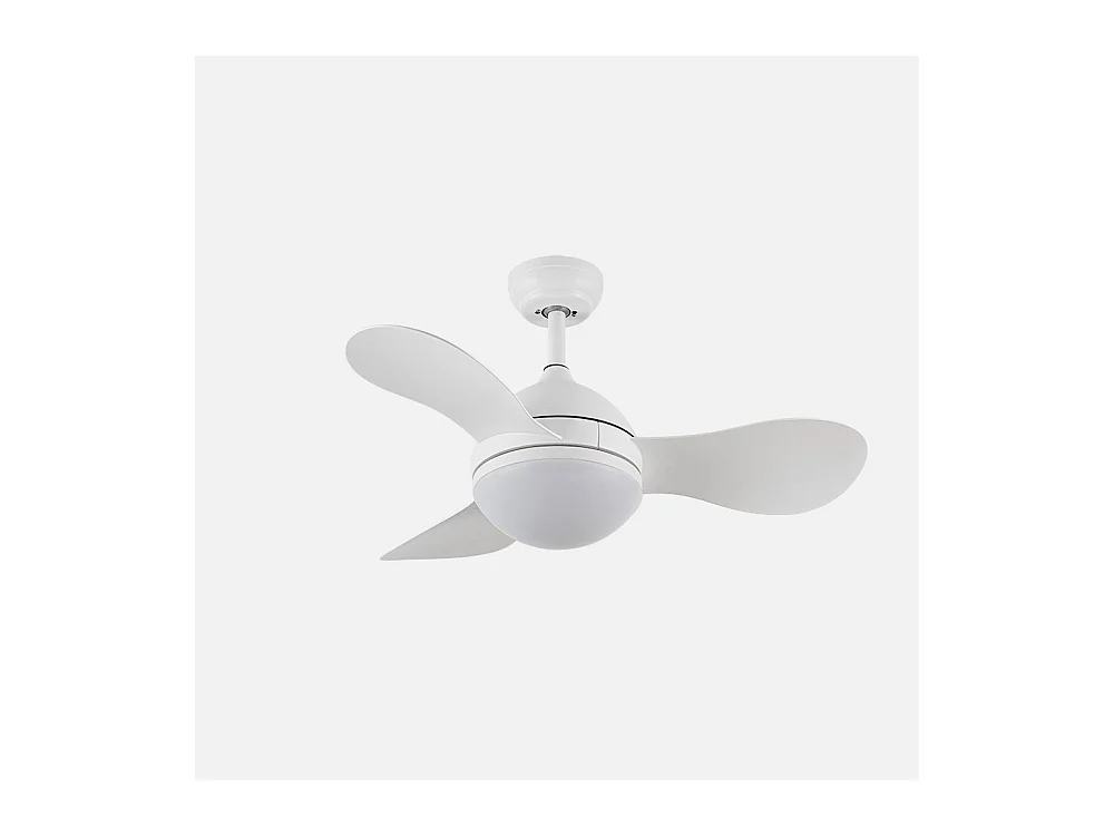 Ventilador DC Solido blanco LED 24W con 3 aspas y mando