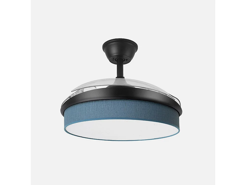 Ventilador DC Moda negro/azul LED 91 cm con mando