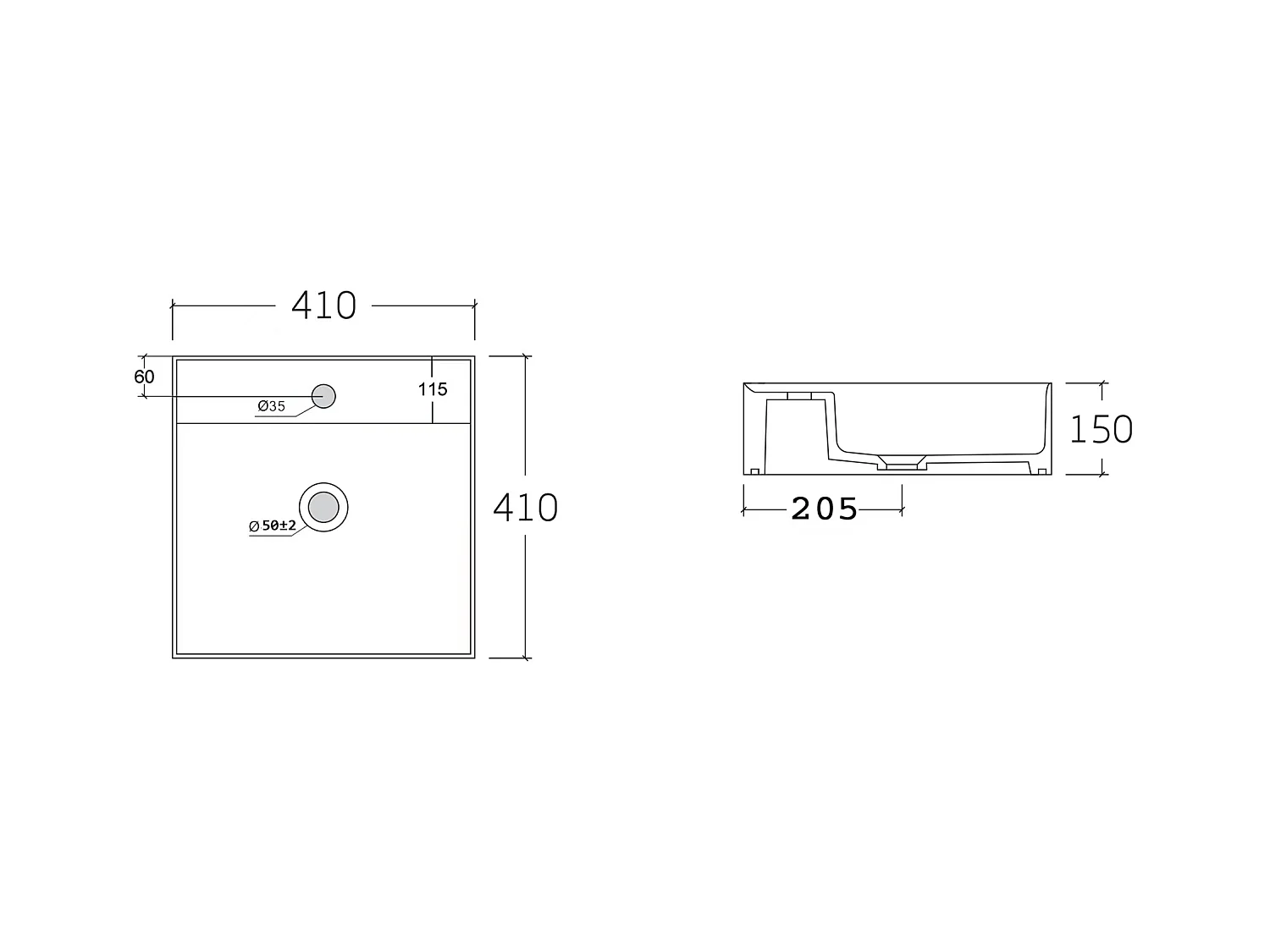 Meuble de salle de bain suspendu strié rose avec vasque à poser et colonne - 60 cm - SATARA