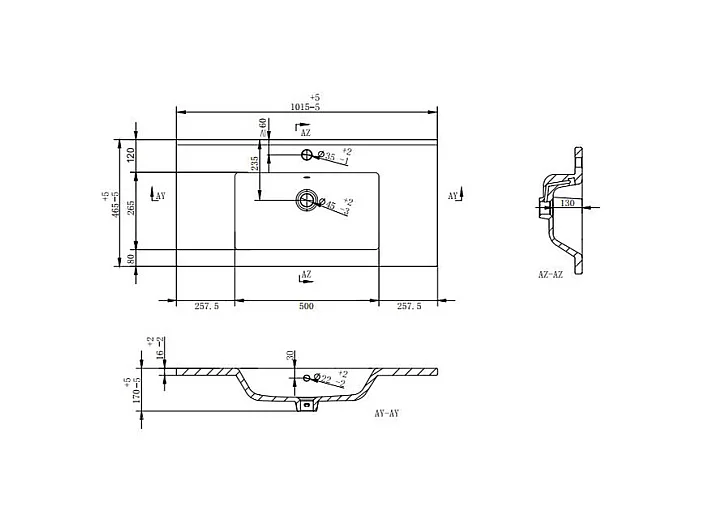 Meuble de salle de bain suspendu strié rose avec vasque à encastrer et colonne - 100 cm - SATARA