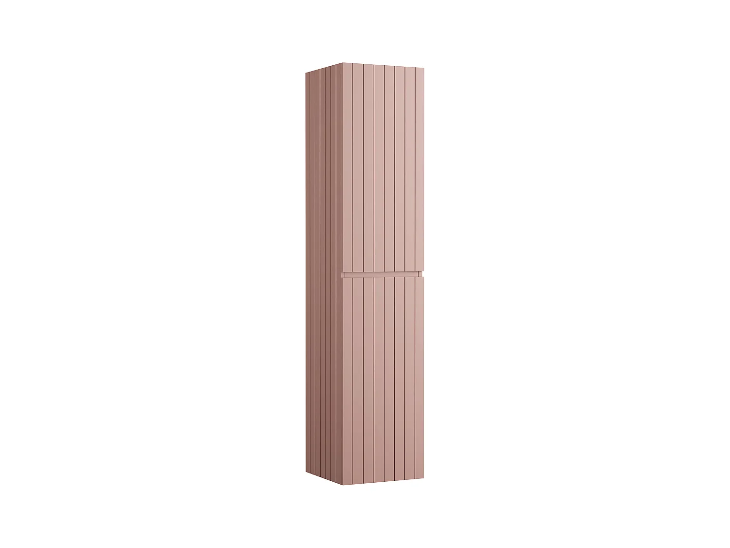 Waschbeckenunterschrank hängend mit Ablagen & Einbauwaschbecken - Streifenoptik - Rosa - 100 cm - SATARA