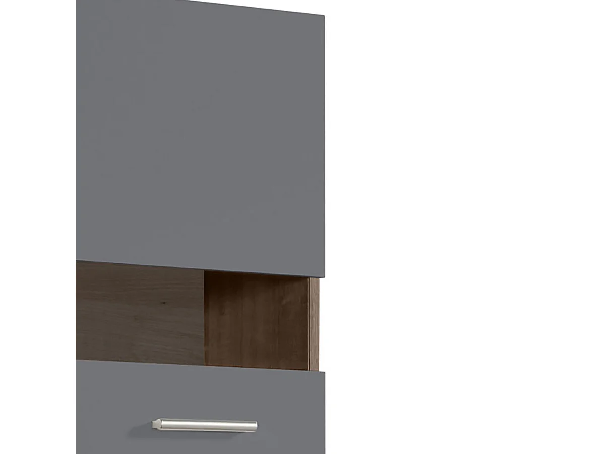 Cuisine 2 éléments couleur chêne/gris- Longueur 80 x Profondeur 51.6 x Hauteur 206.5 cm