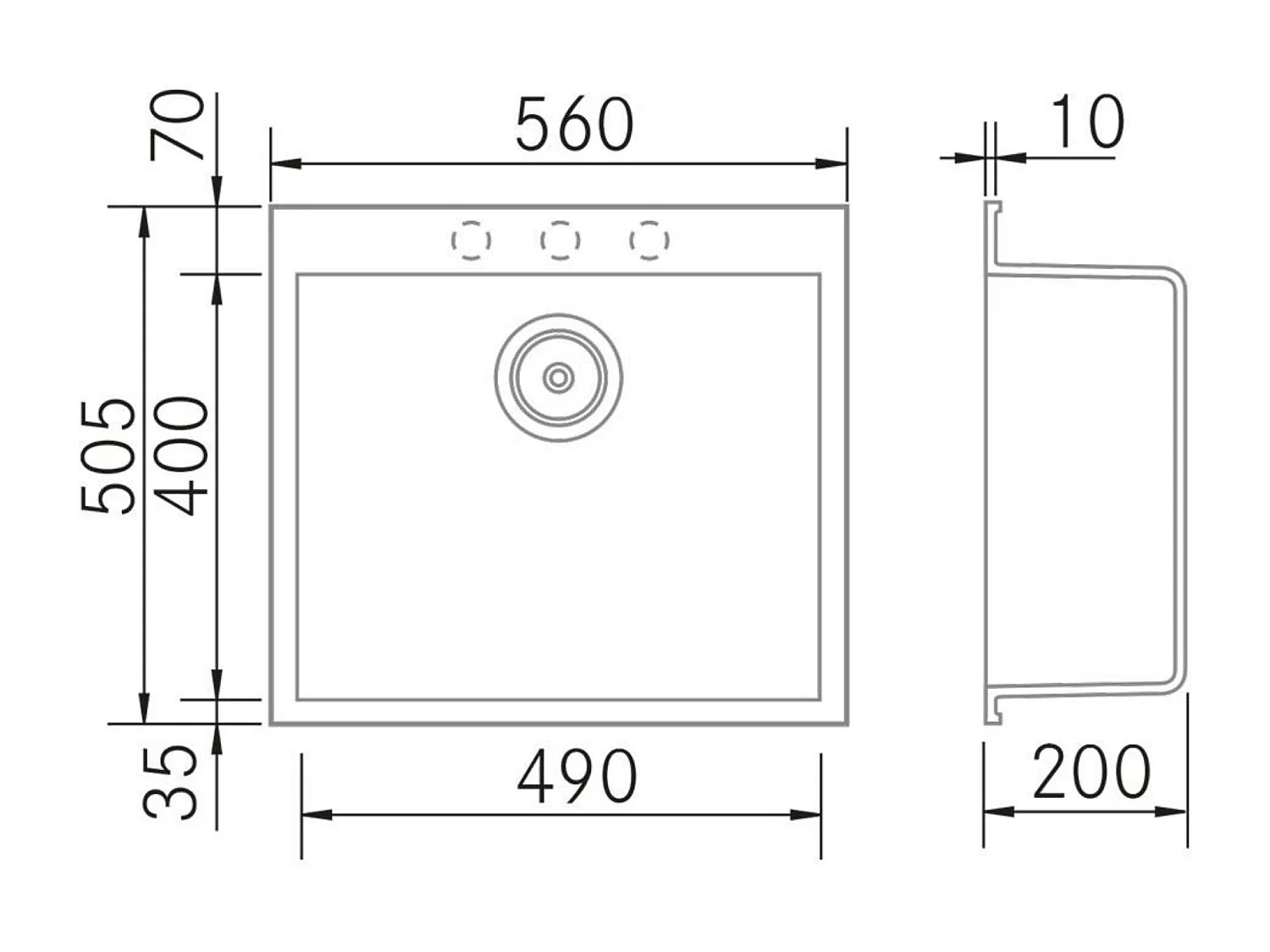 Évier à encastrer 1 Cuve 49x40x20cm - Quartz Concrete -  Quadra SE FRÉCAN