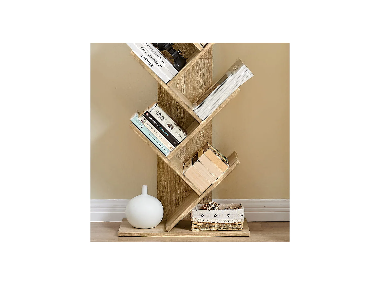 Estante Valora 9 prateleiras formato árvore escritório/quarto