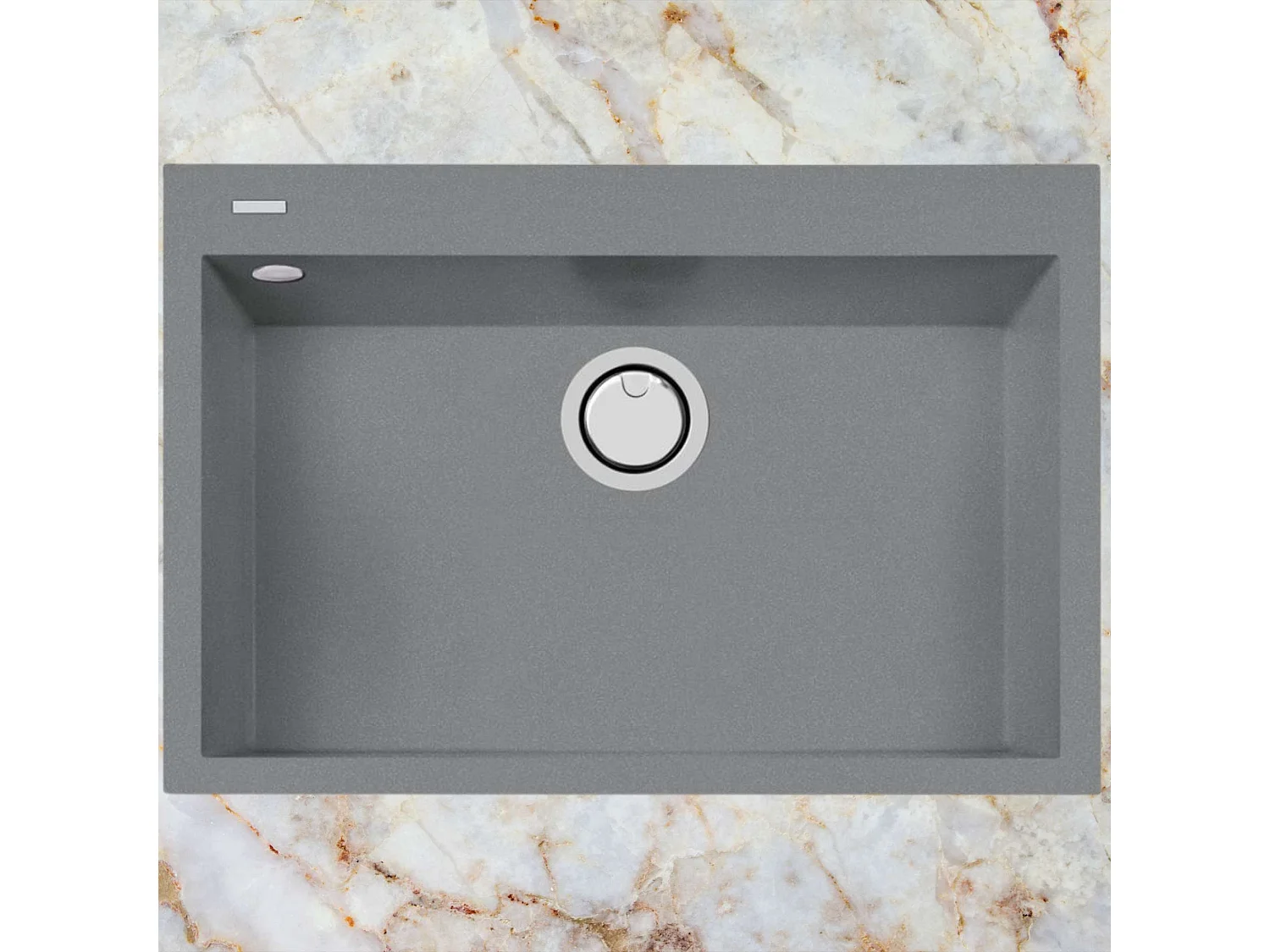 Évier à encastrer 1 Cuve 69x40x20cm - Quartz Titanium -  Quadra SE FRÉCAN