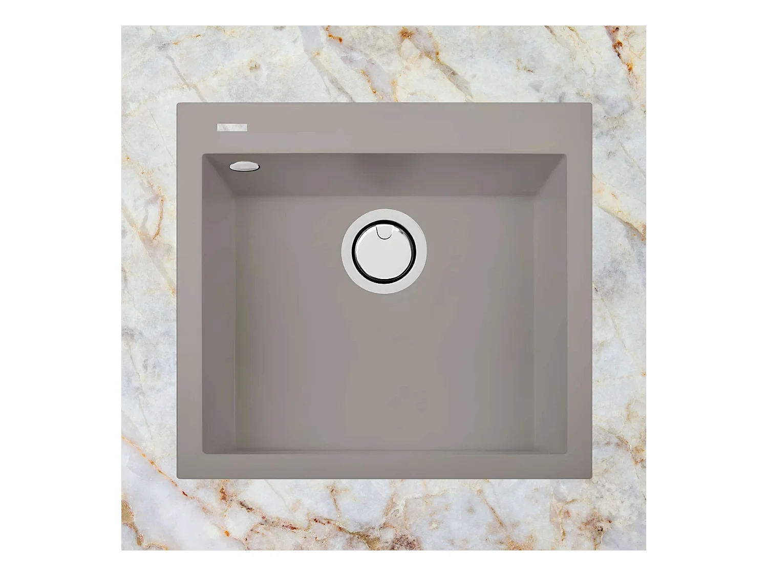 Évier à encastrer 1 Cuve 69x40x20cm - Quartz Tartufe -  Quadra SE FRÉCAN