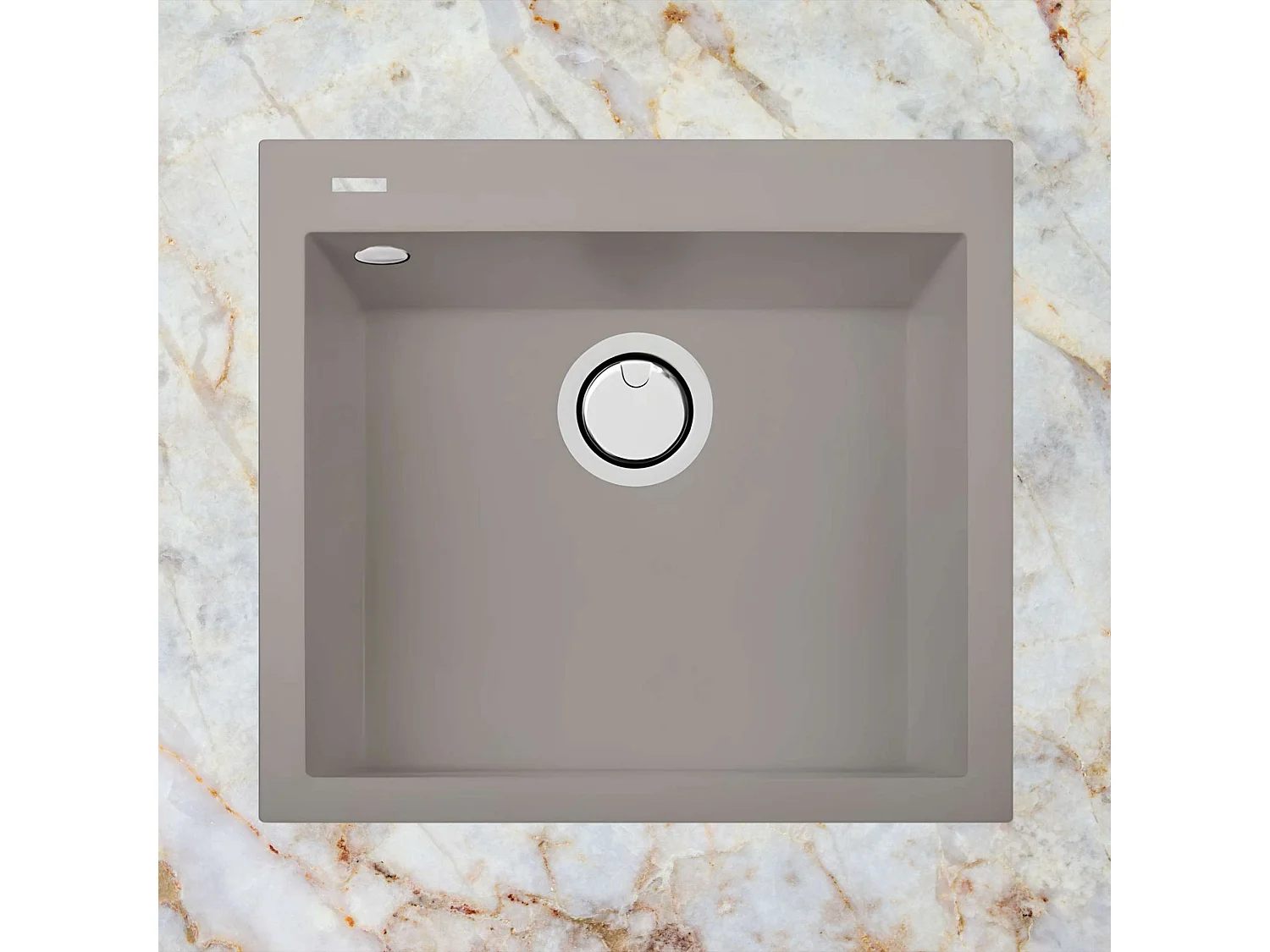 Évier à encastrer 1 Cuve 69x40x20cm - Quartz Tartufe -  Quadra SE FRÉCAN