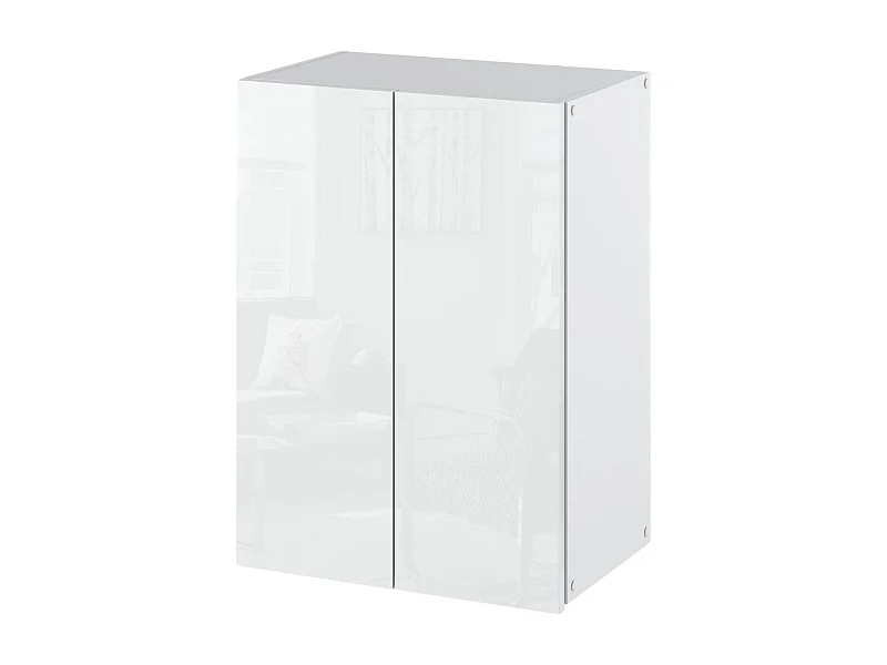 Armoire murale Blanc Brillant 40x25x60cm – Meuble haut et colonne pour salle de bain