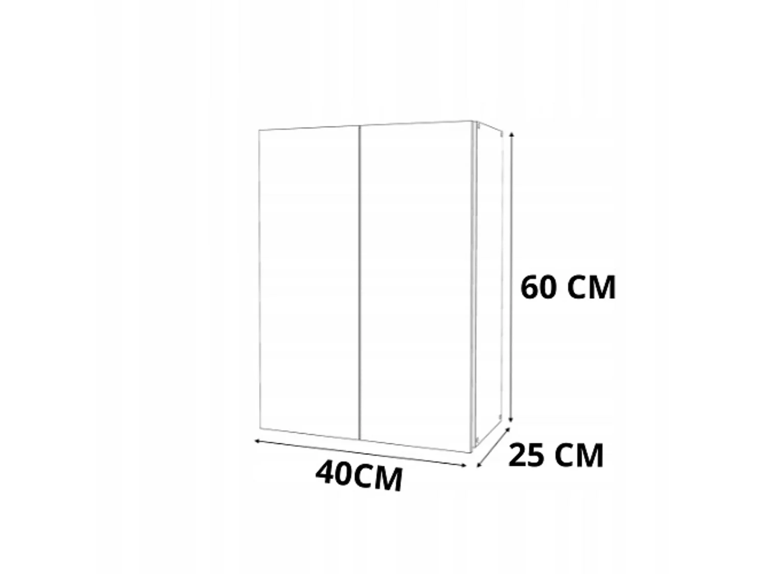 Szafka Łazienkowa Wisząca Stiv-Meble 40cm Dąb Wotan 40x25x60 cm 1szt.