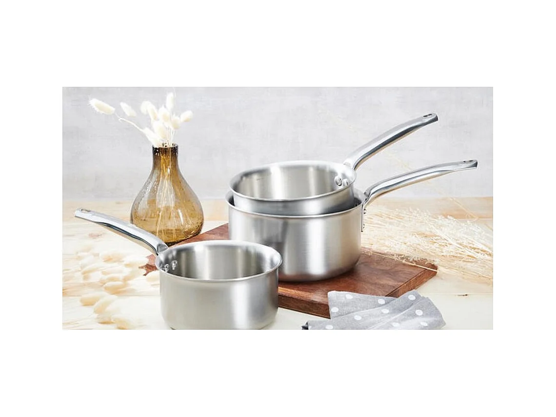 De Buyer Série de 3 casseroles inox 16/18/20cm - 3601.03