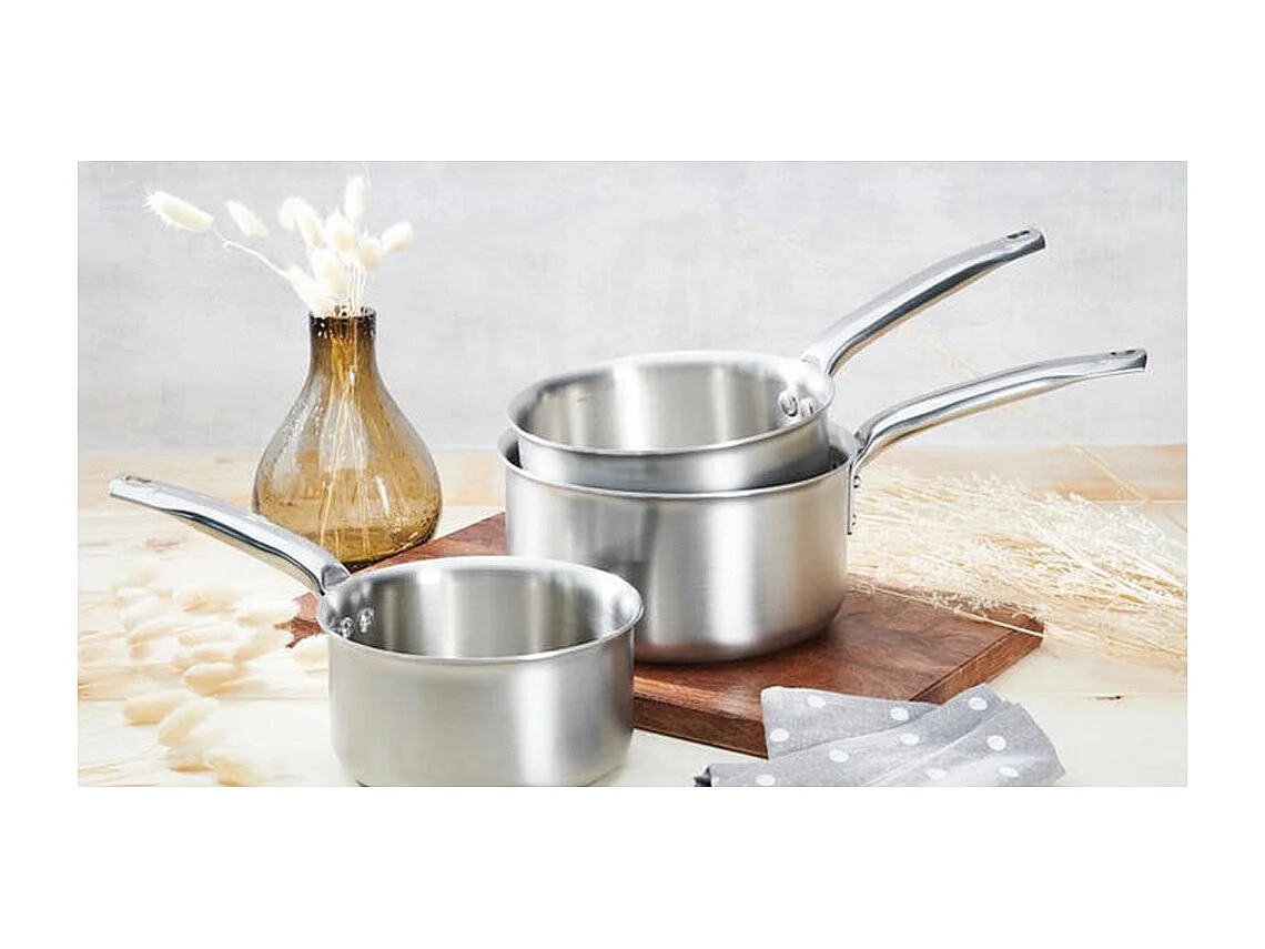 De Buyer Série de 3 casseroles inox 16/18/20cm - 3601.03