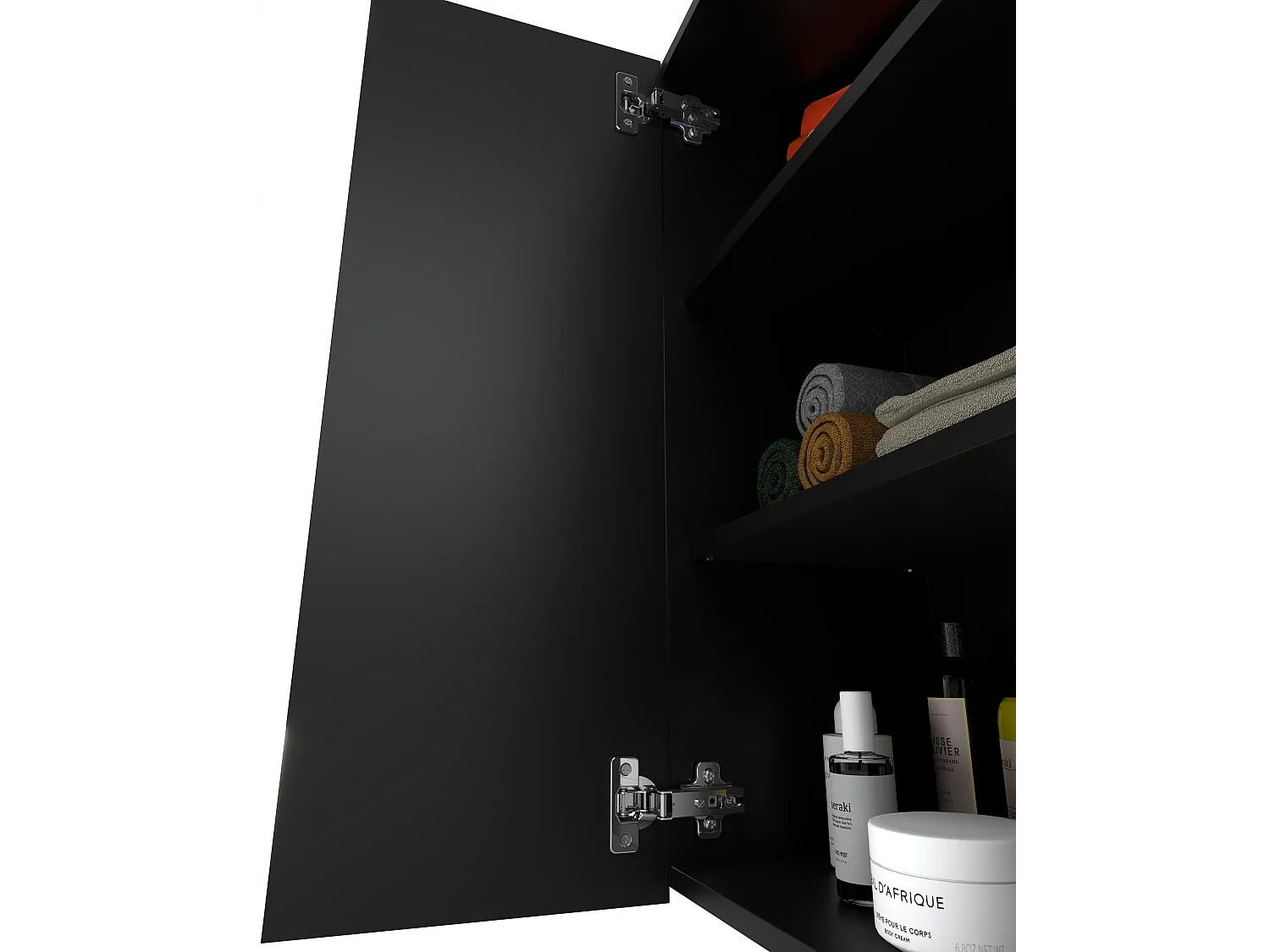 Armoire murale Noire 60 cm – Meuble haut et colonne pour salle de bain