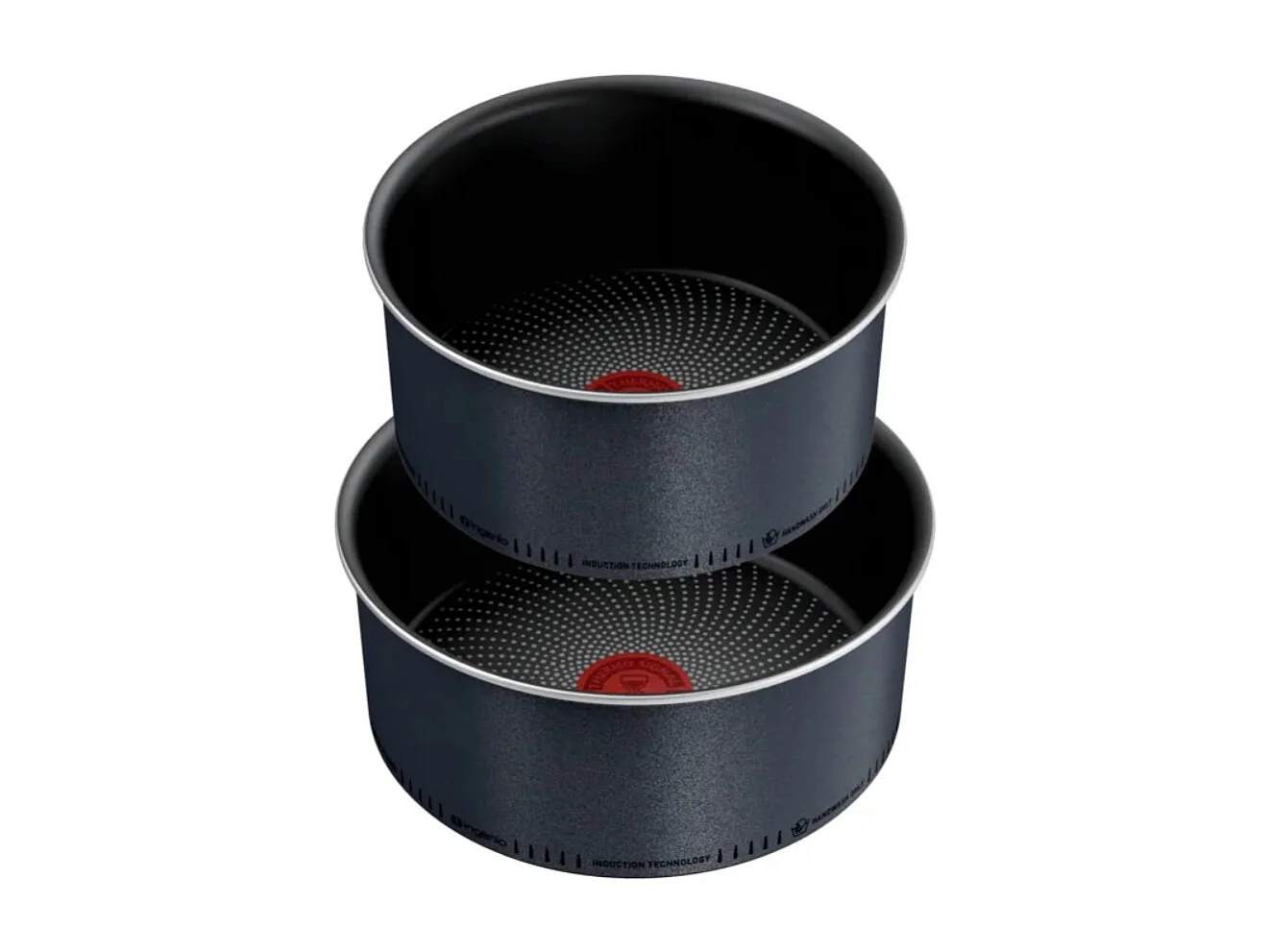 Tefal Lot de 2 casseroles aluminium 18/20cm + 1 poignée noir - L7239003