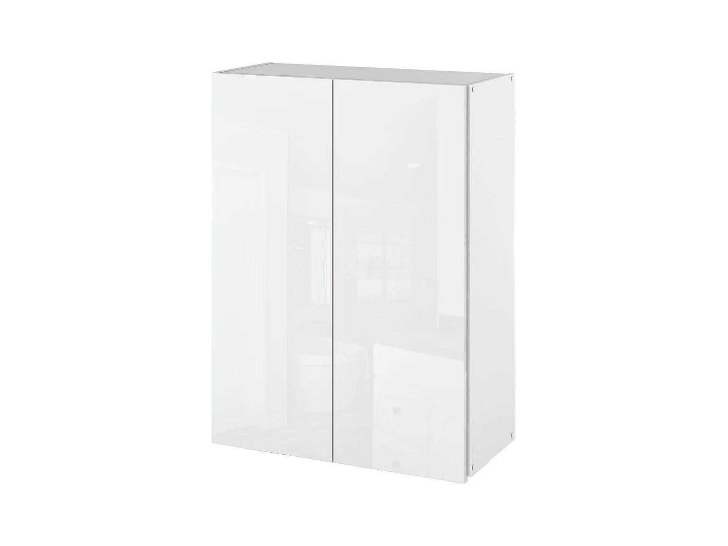 Armoire murale blanc brillant 60 cm – Meuble haut et colonne pour salle de bain