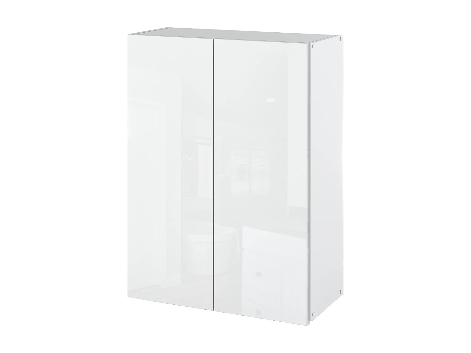 Armoire murale blanc brillant 60 cm – Meuble haut et colonne pour salle de bain