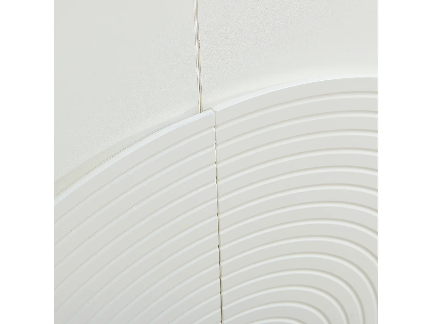 Buffet moderne 160x38x80 cm - avec 4 portes - Décoration incurvée - MDF - Blanc