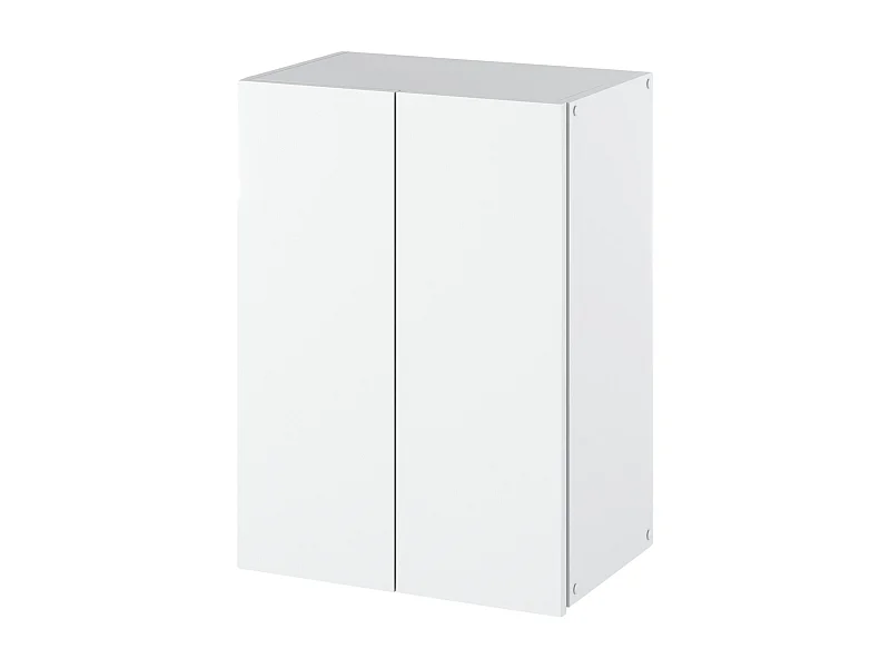 Armoire Murale de Salle de Bain Blanche mat  40x25x60cm – Colonne Suspendue au-dessus de la Machine à Laver – Style Loft Élégant