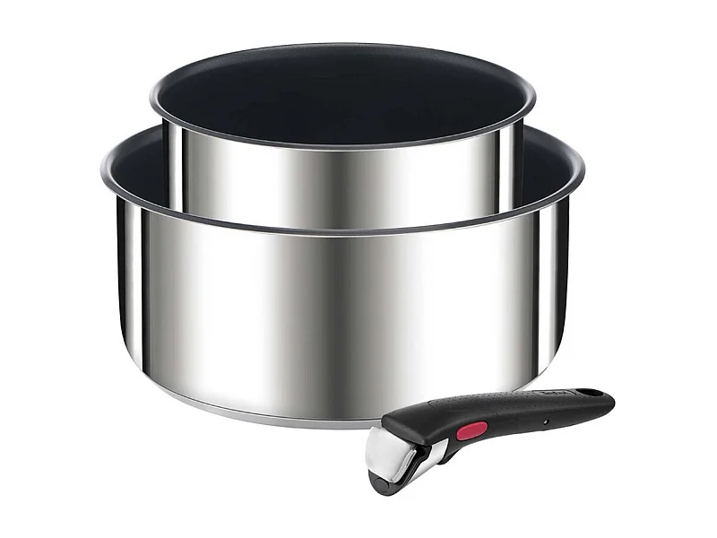 Tefal Lot de 2 casseroles inox 16/20cm + poignée - L9739202