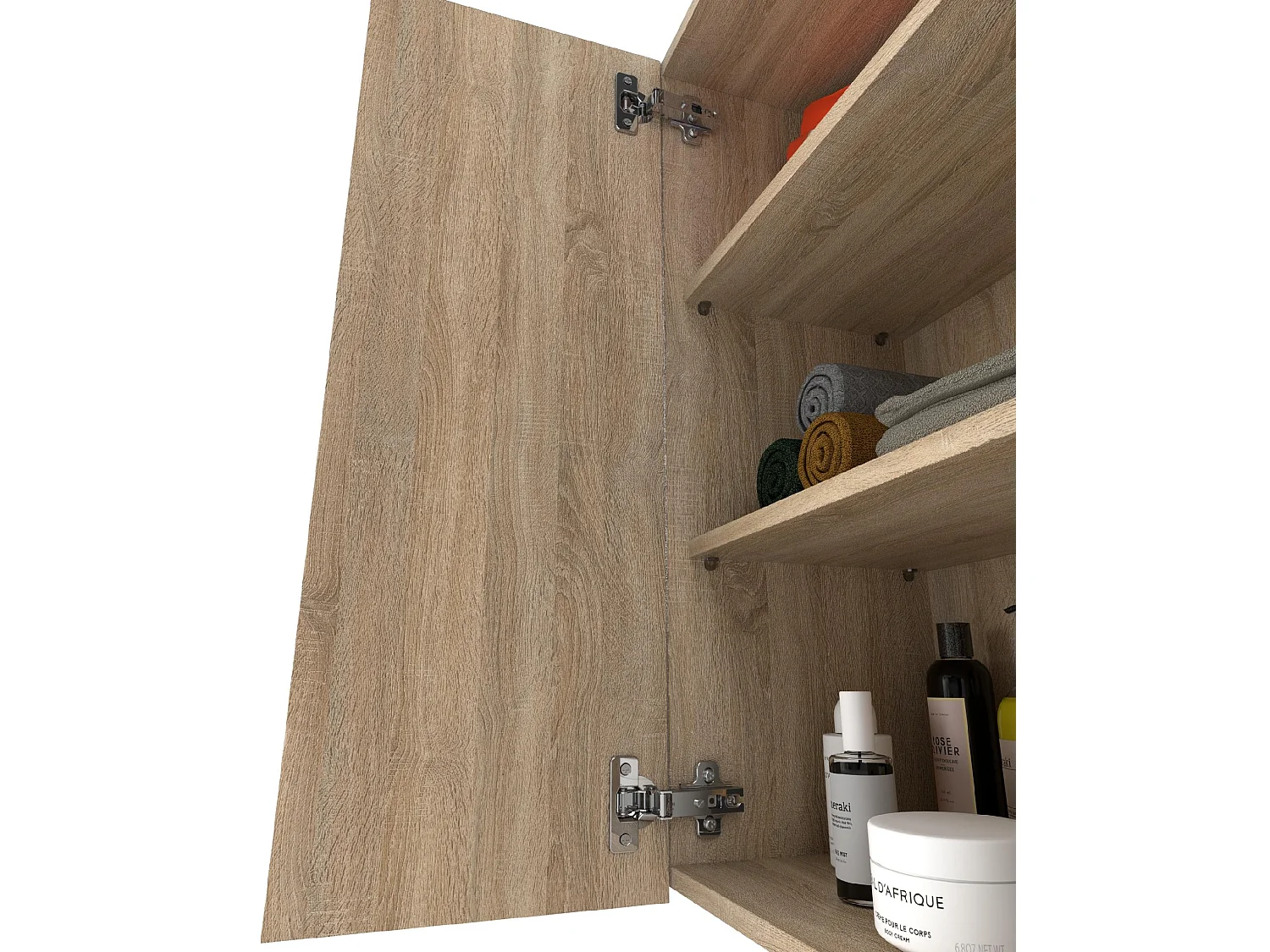 Meuble Haut de salle de bain Chêne Sonoma 60 cm, armoire murale au-dessus de la machine à laver , colonne