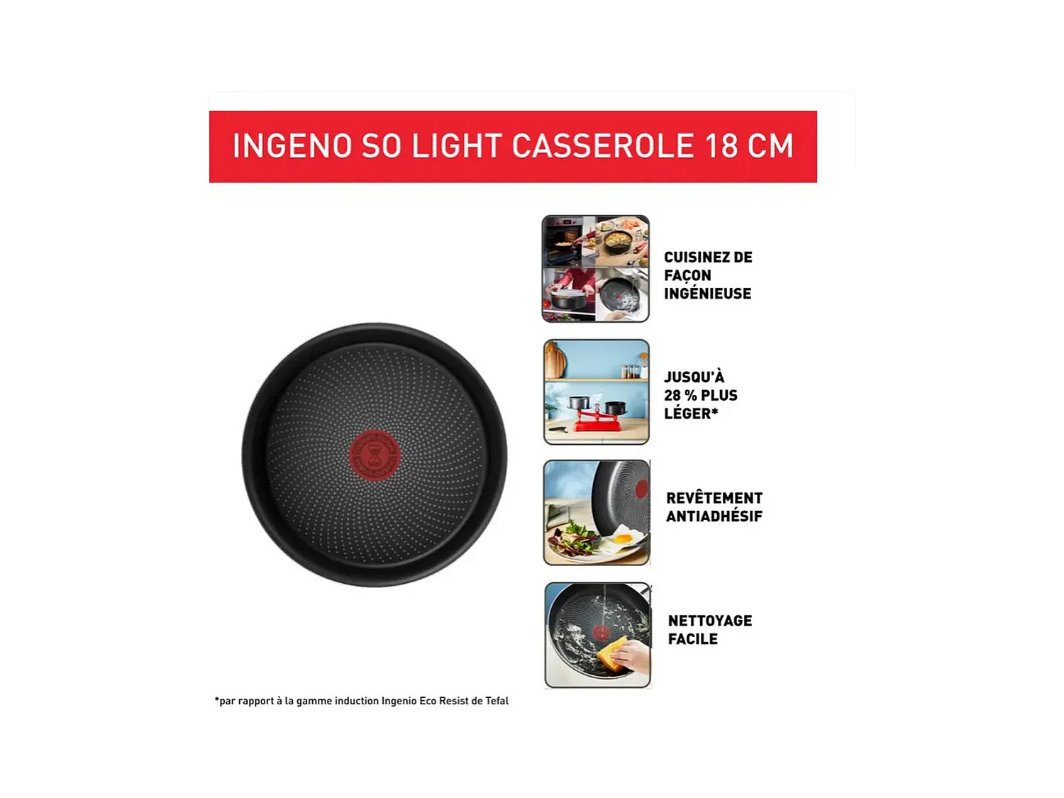 Tefal Casserole aluminium 18cm - L7232902