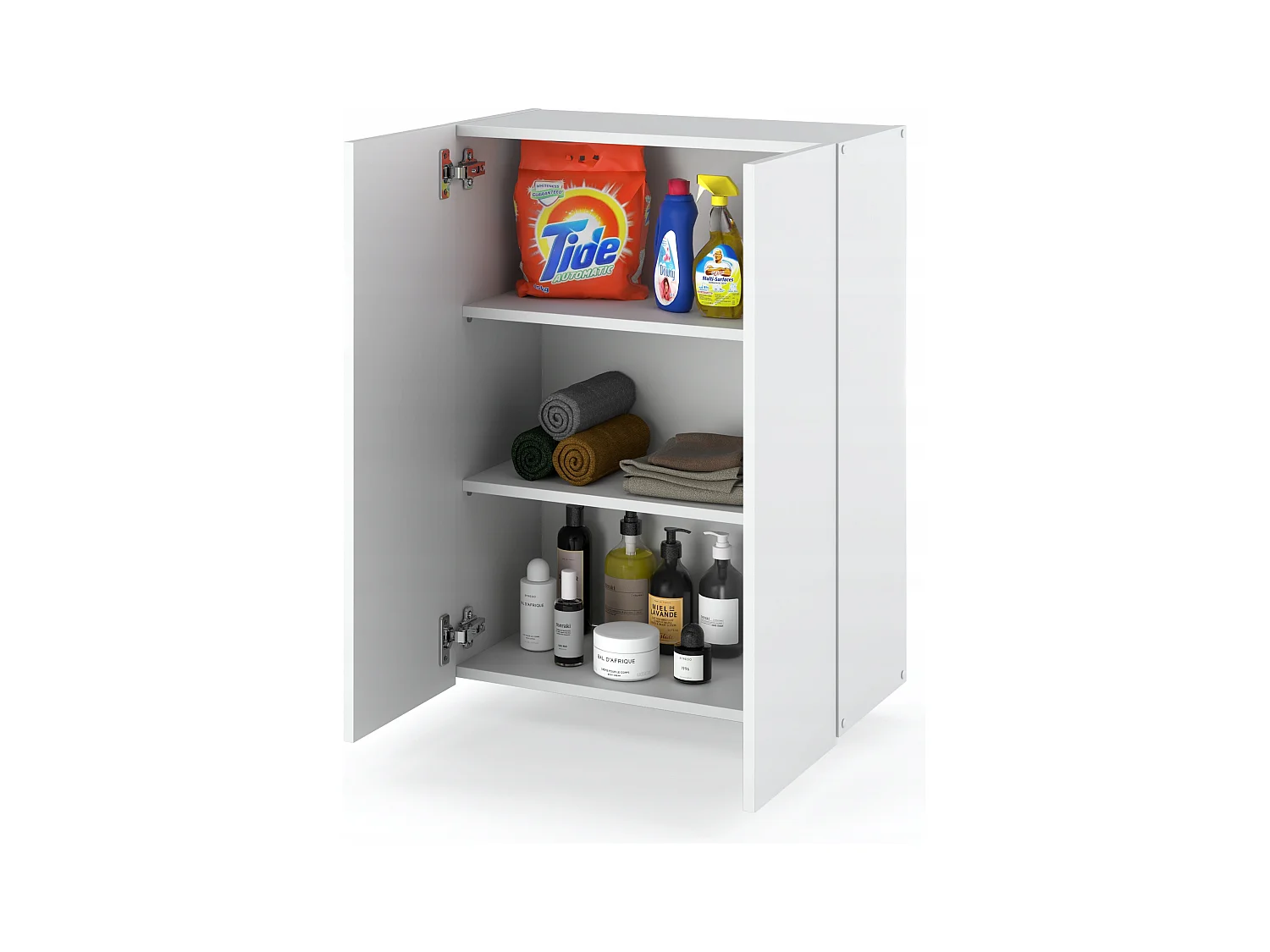 Armoire murale blanche 60 cm – Meuble haut et colonne pour salle de bain