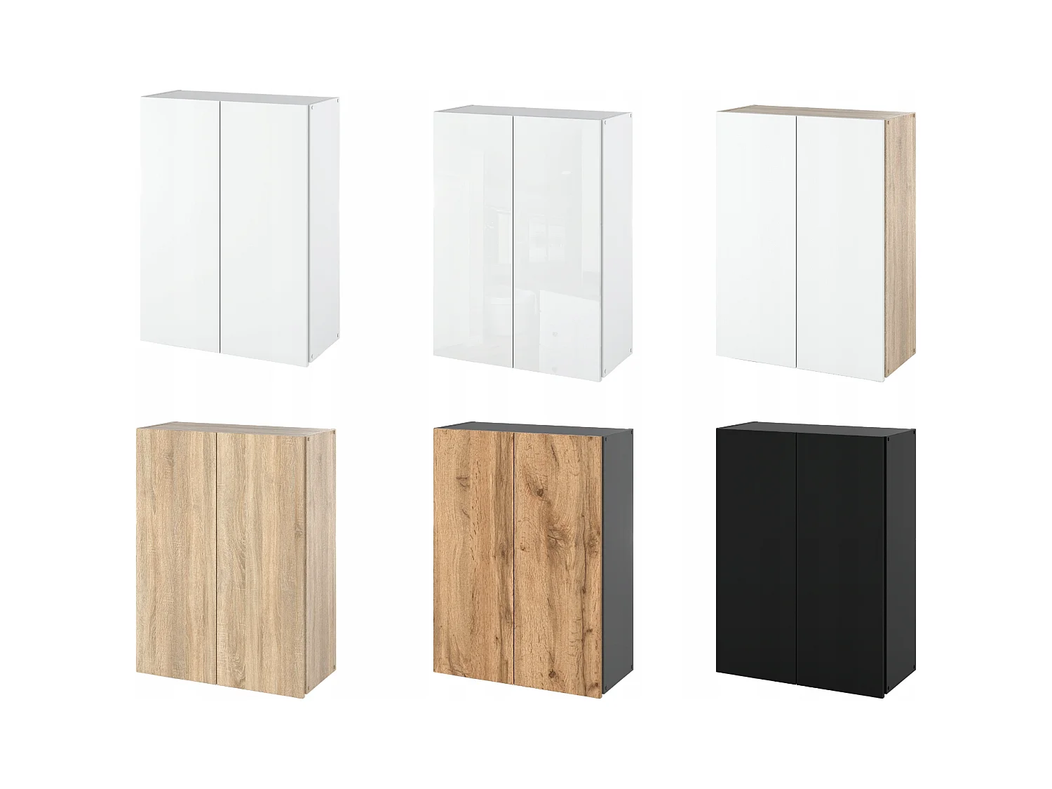 Armoire murale blanche 60 cm – Meuble haut et colonne pour salle de bain