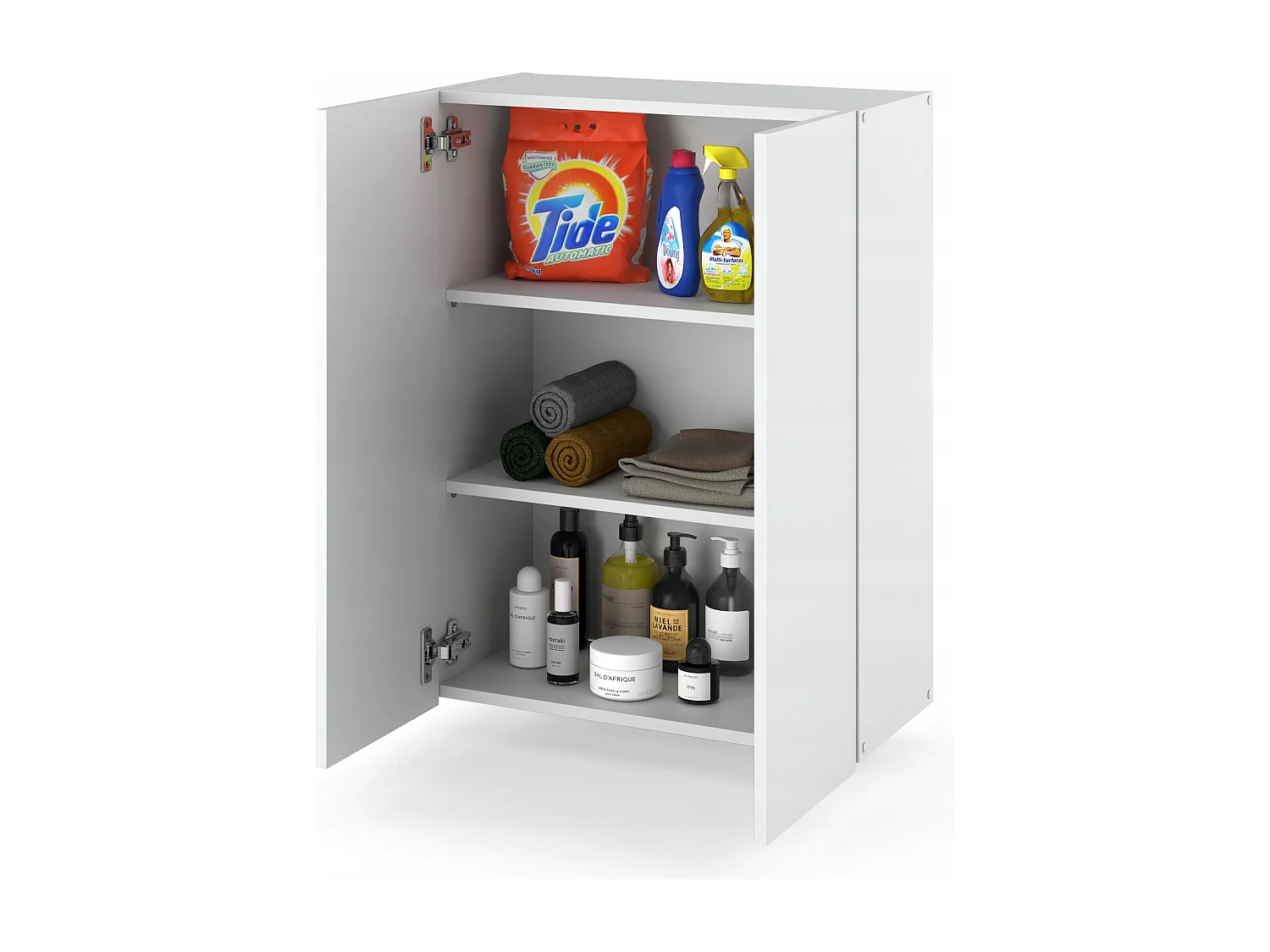Armoire murale blanche 60 cm – Meuble haut et colonne pour salle de bain