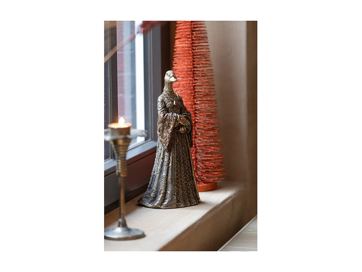 Árbol de Navidad de purpurina en plástico cobrizo 10x10x39 cm