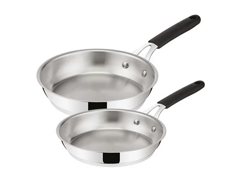 Lagostina Lot de 2 poêles inox 24/28cm - 012896600002