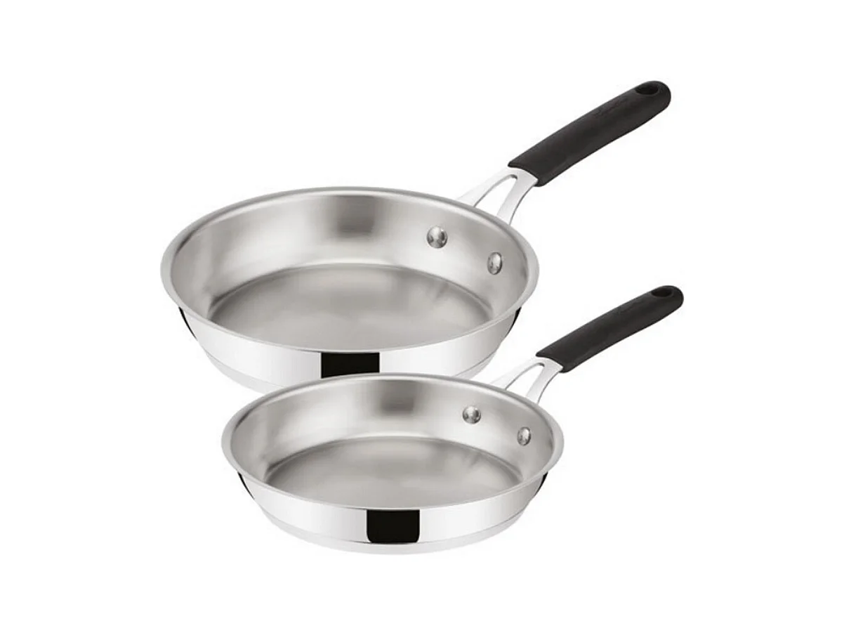 Lagostina Lot de 2 poêles inox 24/28cm - 012896600002
