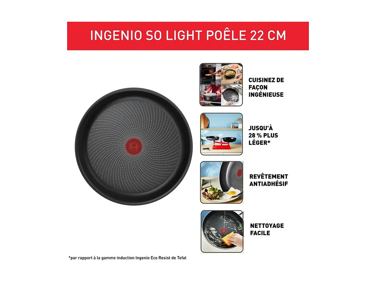 Tefal Poêle aluminium 22cm - L7230302