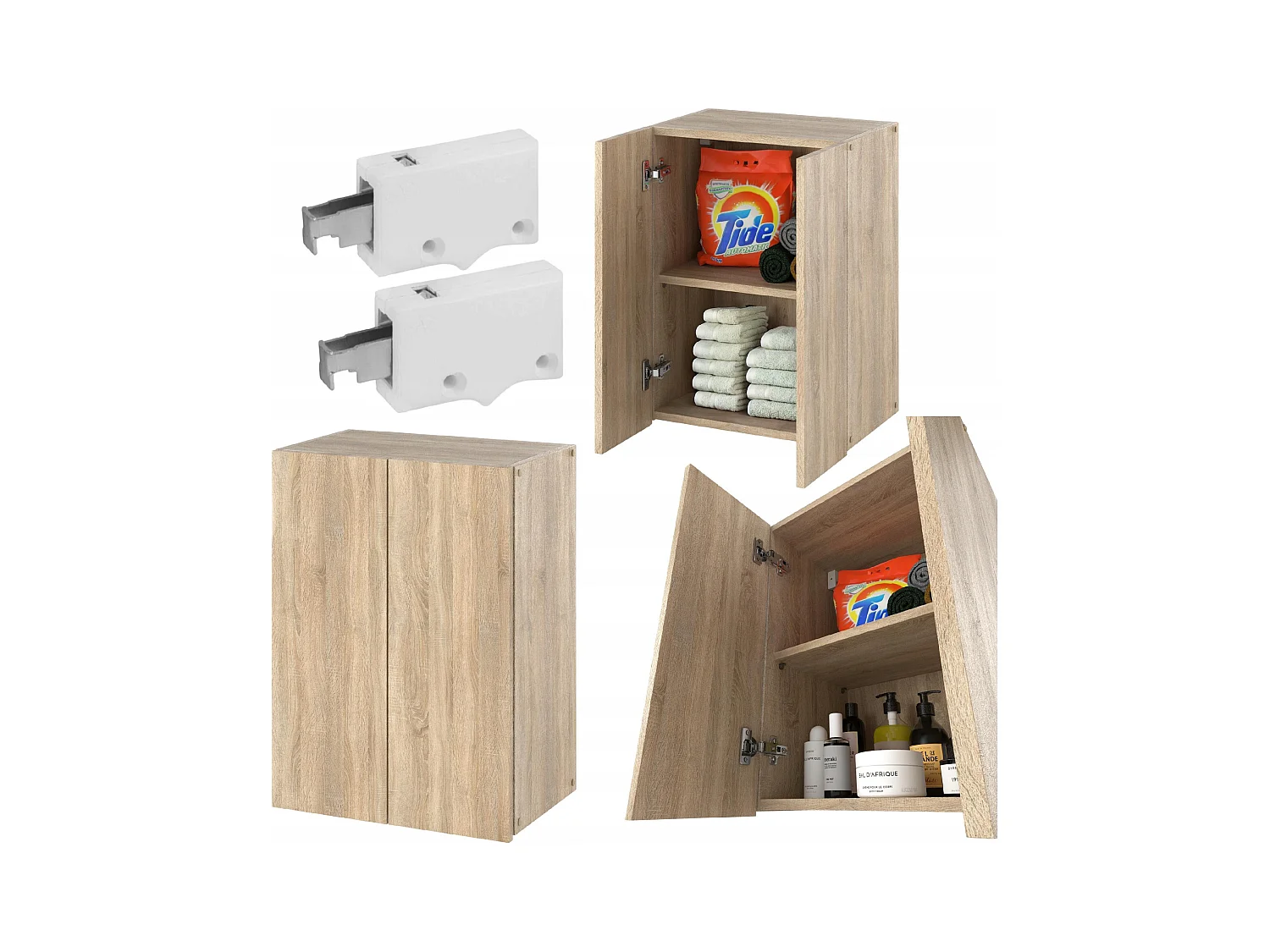 Armoire murale Chêne Sonoma 40x25x60cm – Meuble haut et colonne pour salle de bain