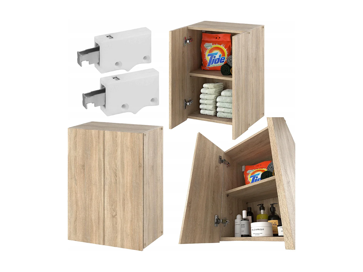 Armoire murale Chêne Sonoma 40x25x60cm – Meuble haut et colonne pour salle de bain