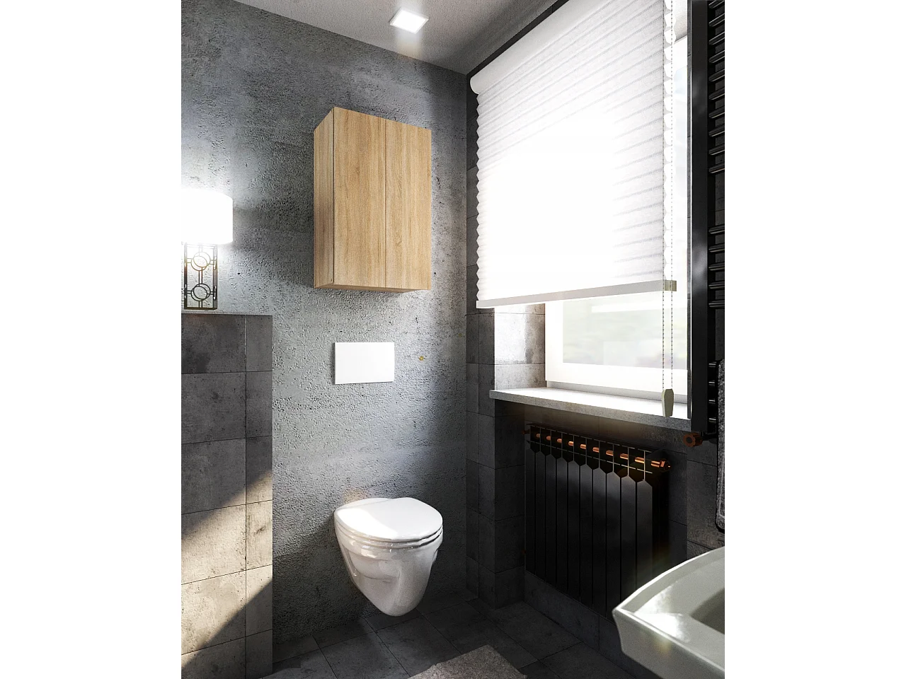 Armoire murale Chêne Sonoma 40x25x60cm – Meuble haut et colonne pour salle de bain