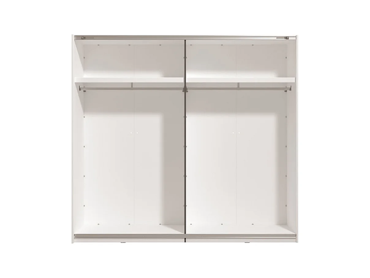 Ensemble chambre lit 160x200, 2 chevets, commode et armoire couleur blanc