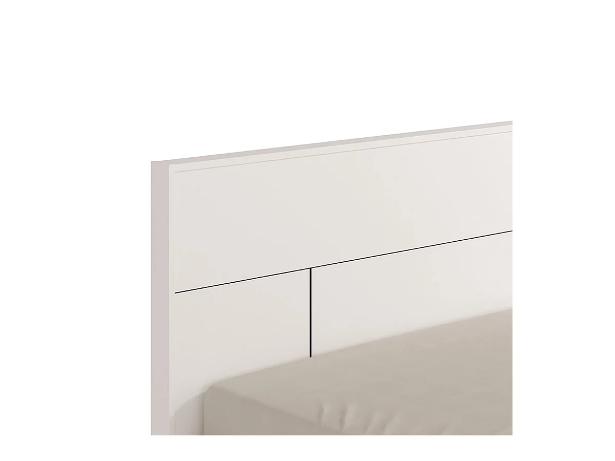 Ensemble chambre lit 160x200, 2 chevets, commode et armoire couleur blanc