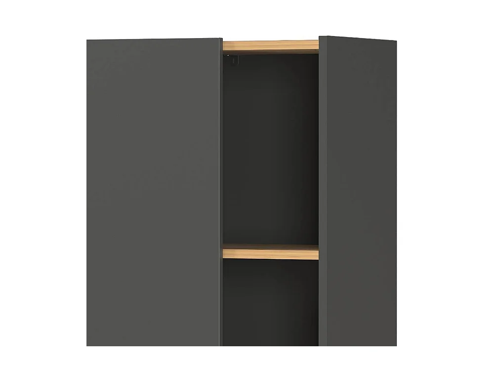 Büroschrank Schrank Büro in Dunkelgrau mit drei Einlegeböden