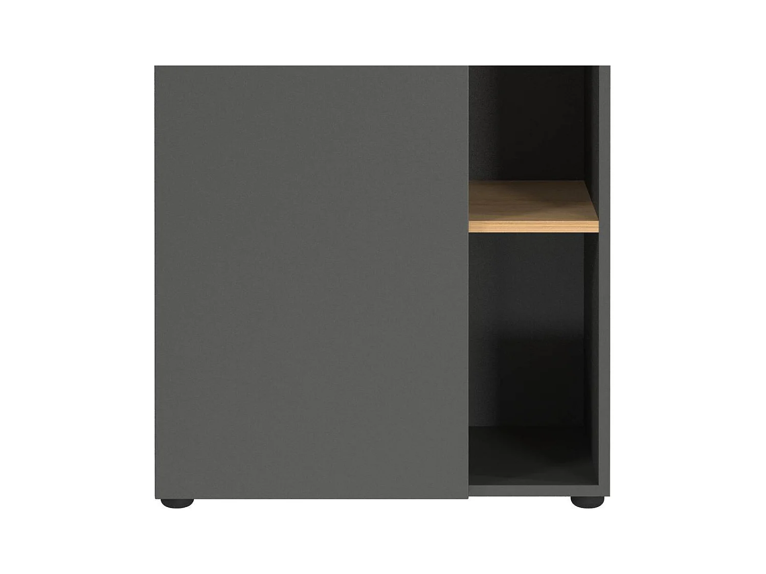 Büroschrank Schrank Büro in Dunkelgrau mit drei Einlegeböden