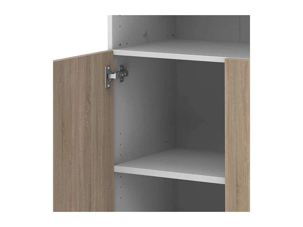 Hoher Aktenschrank Made in Germany Wei� & Sonoma Eiche