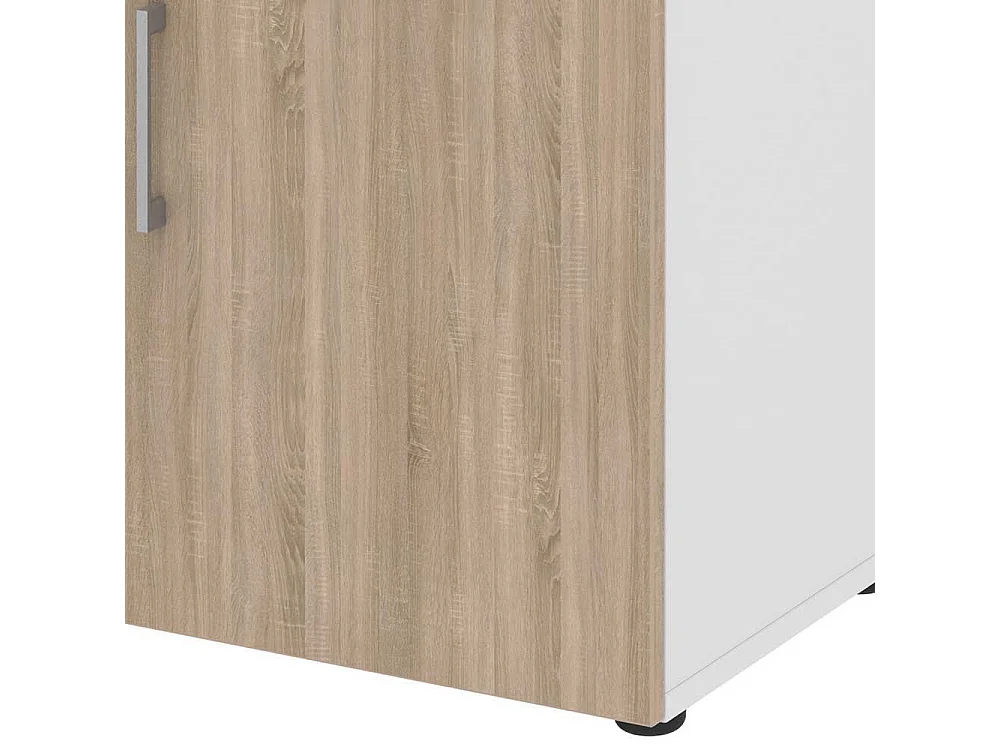 Hoher Aktenschrank Made in Germany Wei� & Sonoma Eiche